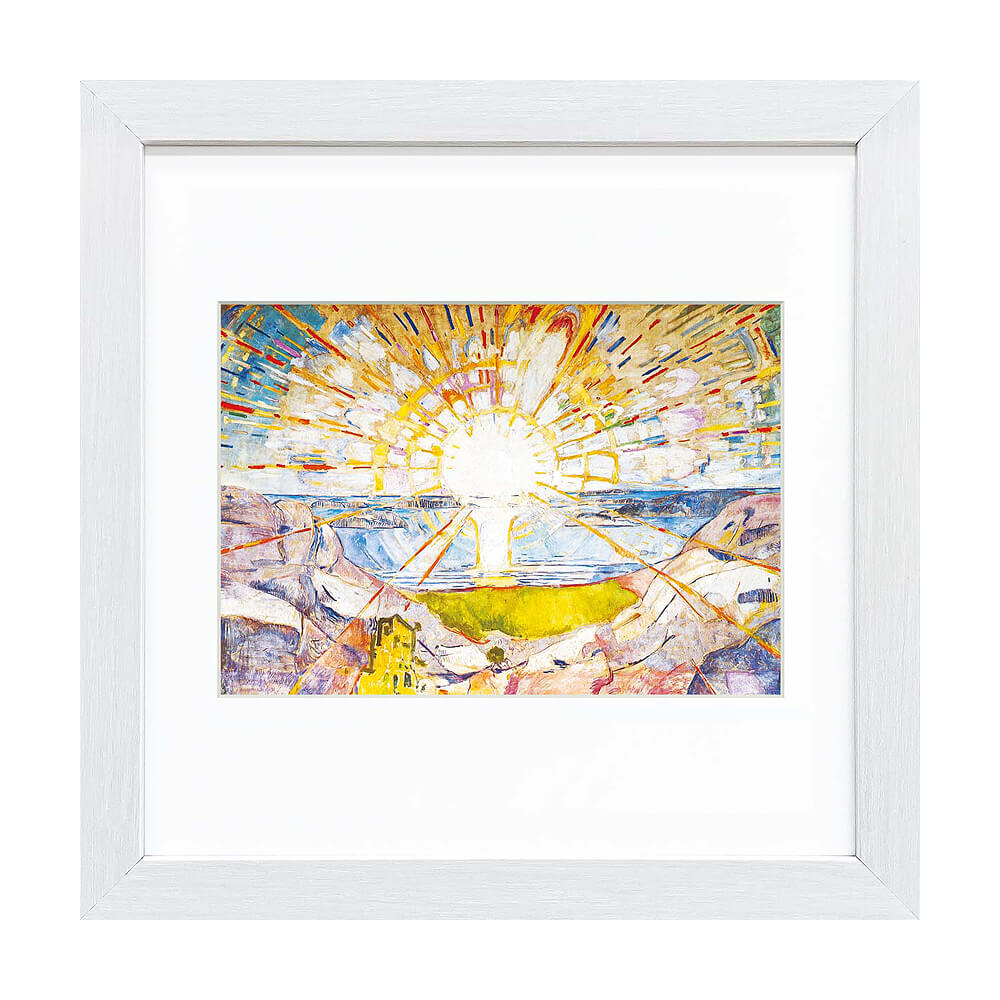 Edvard Munch（エドヴァルド ムンク） 太陽 アートポスター（フレーム